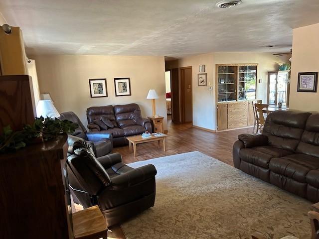 living room featuring hardwood / wood-style flooring