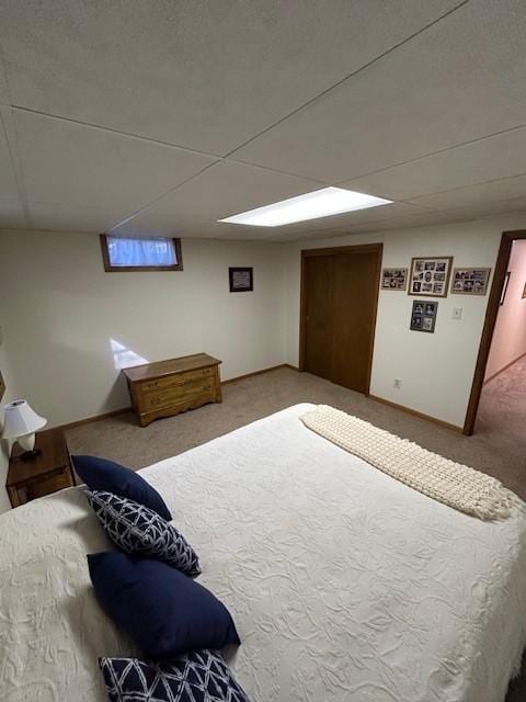 bedroom with carpet floors