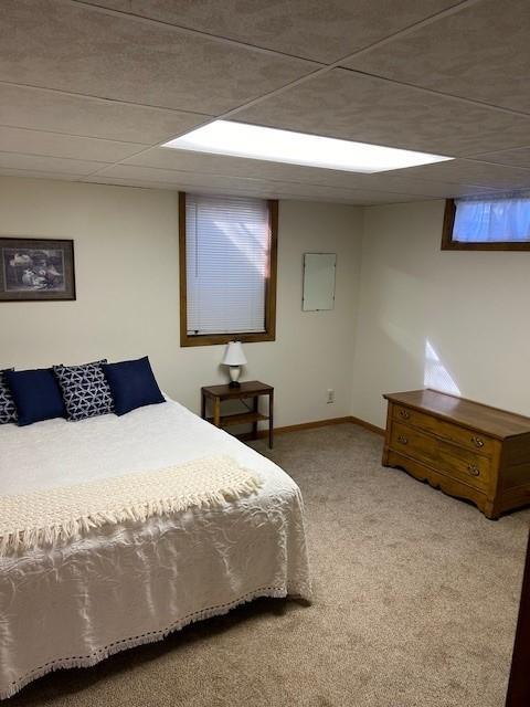 bedroom with carpet