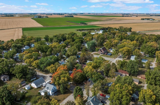 aerial view with a rural view