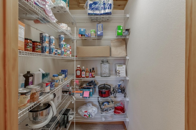 view of pantry