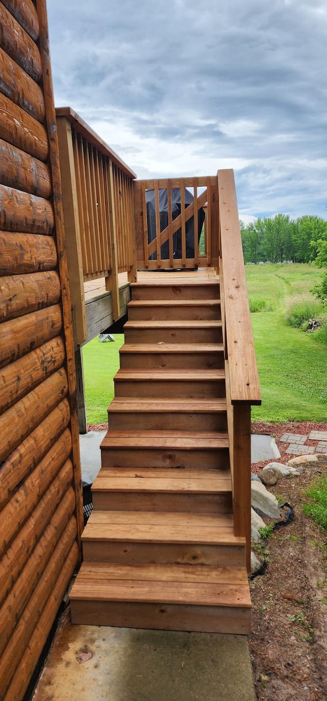 17453 Riverview Pl, Merrifield, MN 56465 - view of stairway