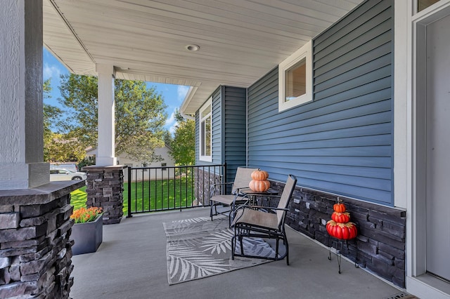 view of patio with covered porch