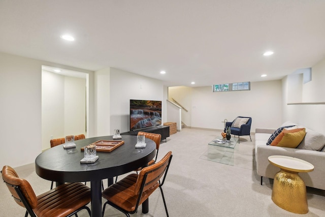 interior space with light colored carpet