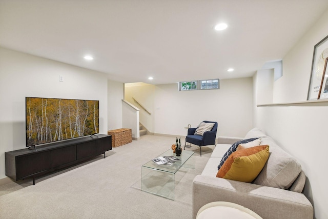 view of carpeted living room