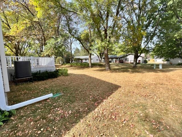 view of yard featuring a deck