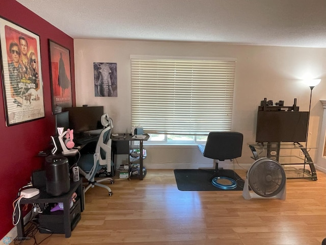 misc room with light wood-type flooring