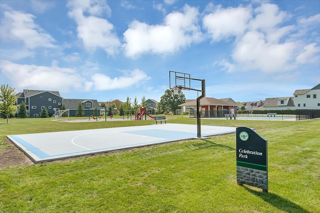2008 11th St N, Sartell, MN 56377 - view of basketball court featuring a residential view and community basketball court