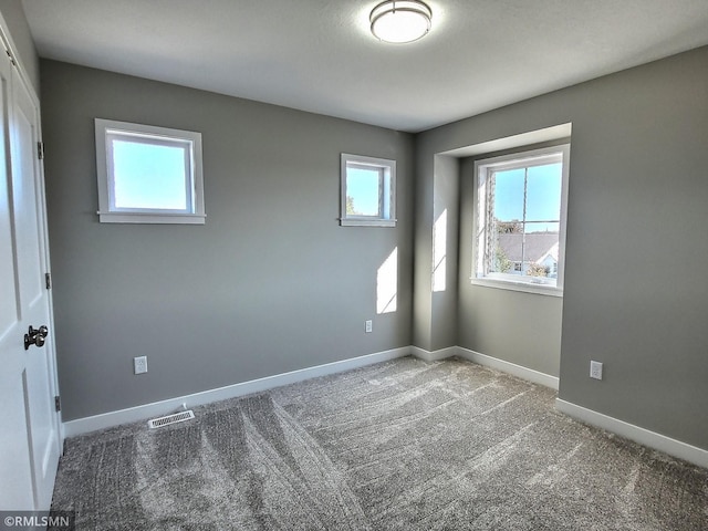 65164 365th St, Watkins, MN 55389 - spare room featuring carpet flooring, visible vents, and baseboards