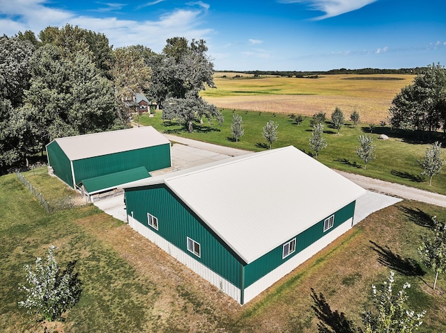 drone / aerial view with a rural view