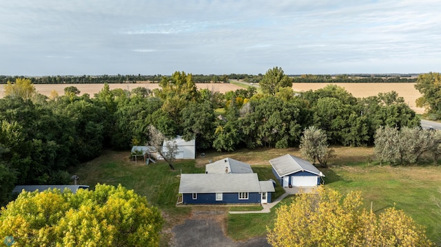 bird's eye view featuring a rural view