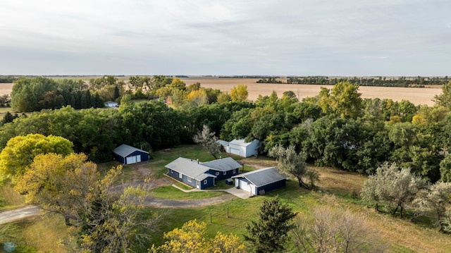 aerial view with a rural view