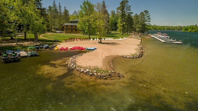 view of property's community with a water view