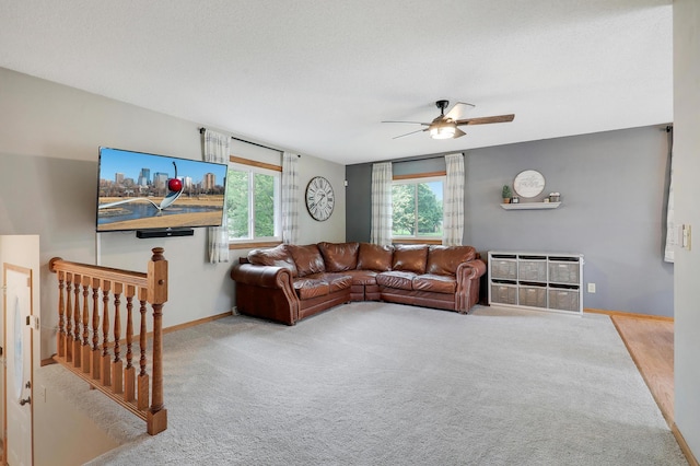 104 Craig Ln, Monticello, MN 55362 - living area with ceiling fan and carpet floors
