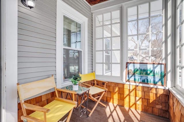 view of sunroom