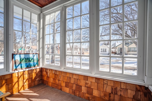 view of sunroom