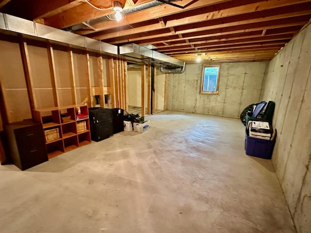 view of basement