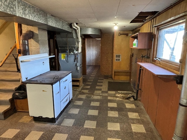 kitchen featuring heating unit