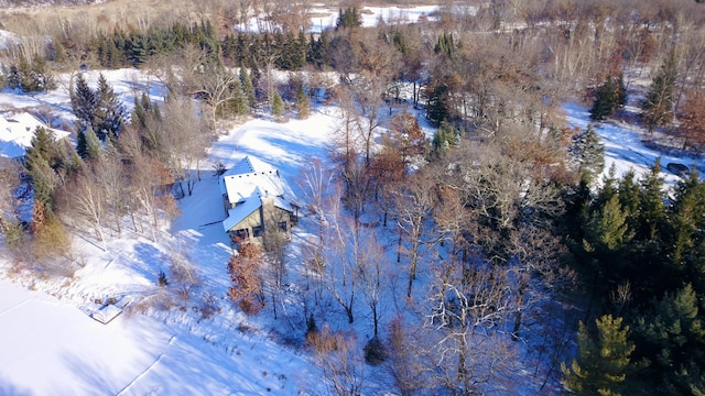 view of snowy aerial view