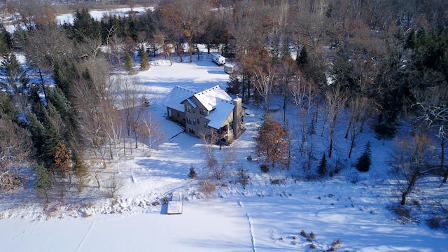 view of snowy aerial view