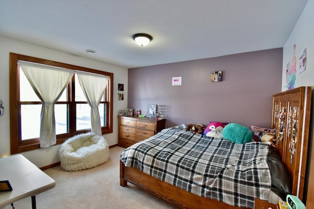 bedroom with carpet