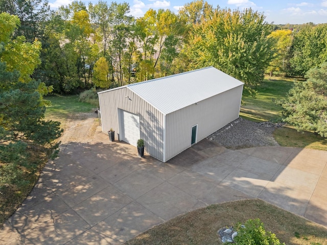 view of outbuilding with a garage