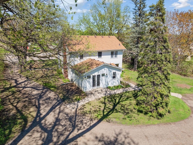 view of subject property