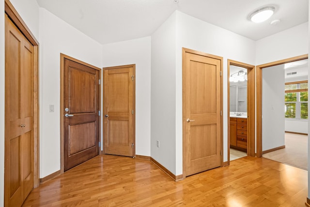 interior space with light wood-type flooring