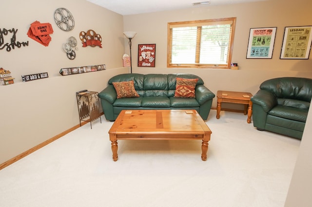 view of carpeted living room