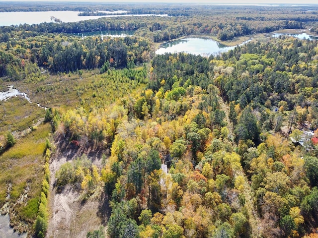 36152 Gale Ln, Crosslake, MN 56442 - birds eye view of property featuring a water view and a wooded view