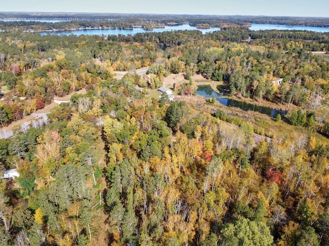 36152 Gale Ln, Crosslake, MN 56442 - bird's eye view with a water view and a wooded view