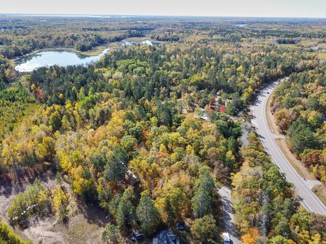 36152 Gale Ln, Crosslake, MN 56442 - birds eye view of property with a water view and a wooded view