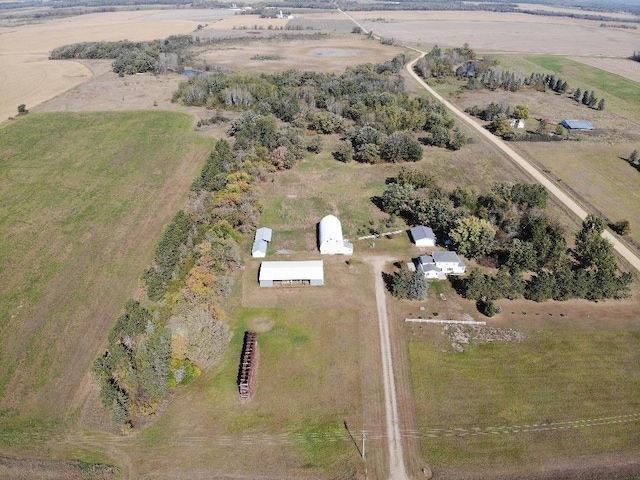 bird's eye view featuring a rural view