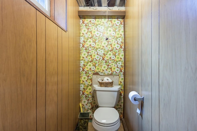 5025 16th Ave S, Minneapolis, MN 55417 - bathroom with toilet and wood walls