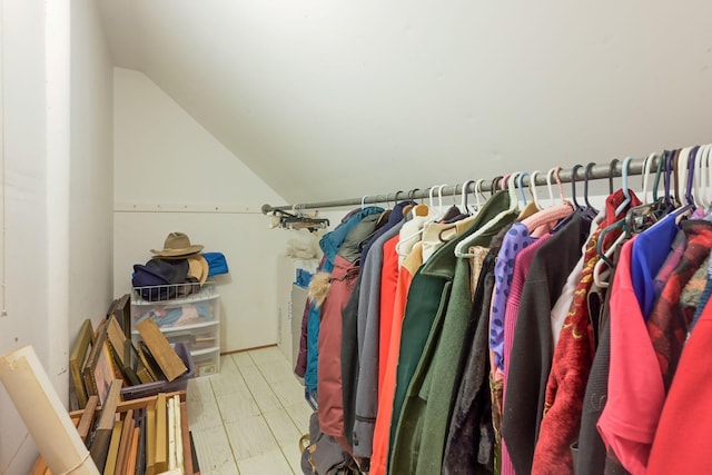 5025 16th Ave S, Minneapolis, MN 55417 - walk in closet featuring lofted ceiling