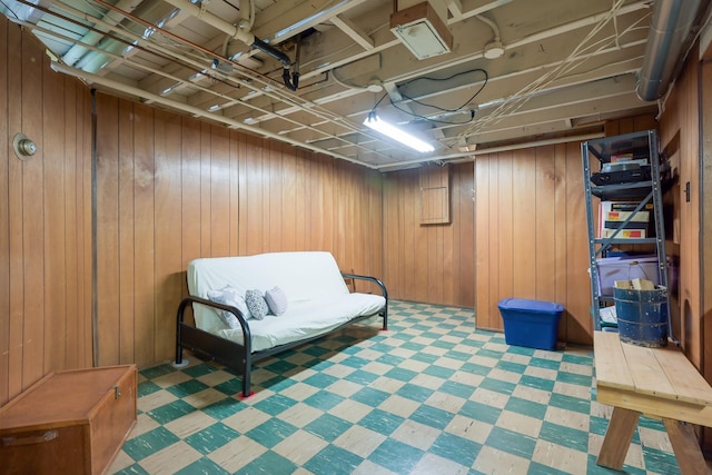 5025 16th Ave S, Minneapolis, MN 55417 - living area with light floors and wood walls