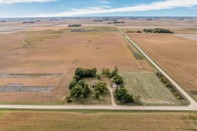 bird's eye view with a rural view