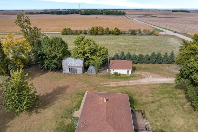 bird's eye view featuring a rural view