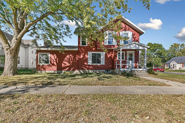 view of front of home with a porch