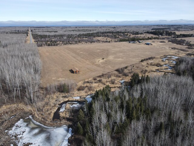 aerial view with a rural view