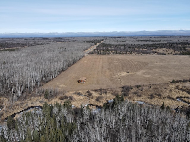 aerial view with a rural view
