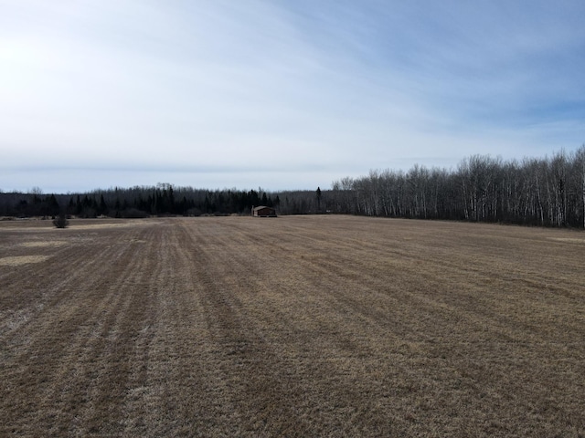 view of yard with a rural view