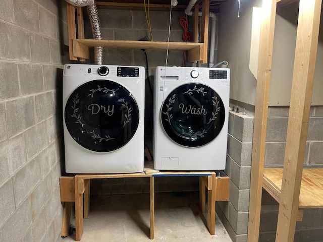 laundry area featuring washer and dryer