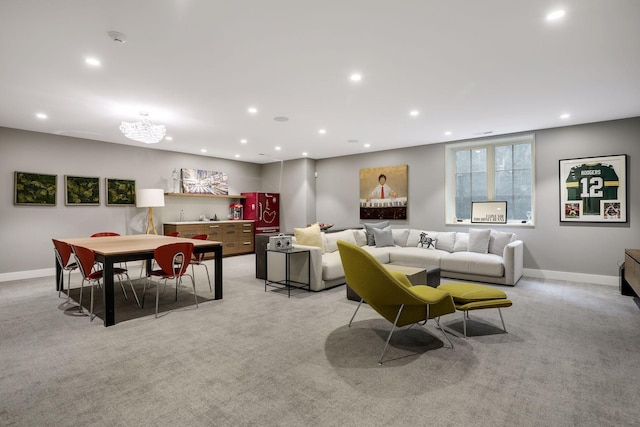 view of carpeted living room