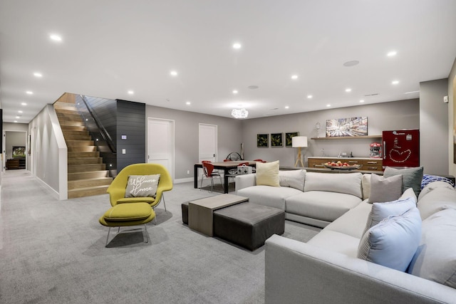 view of carpeted living room