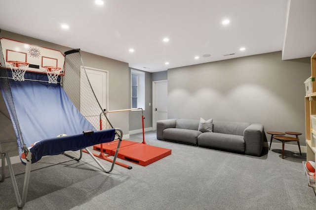 view of carpeted living room