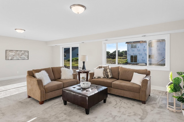 view of carpeted living room