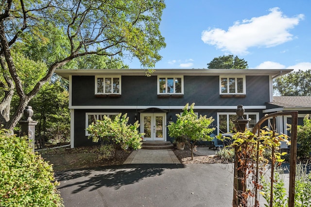 view of front of home featuring french doors