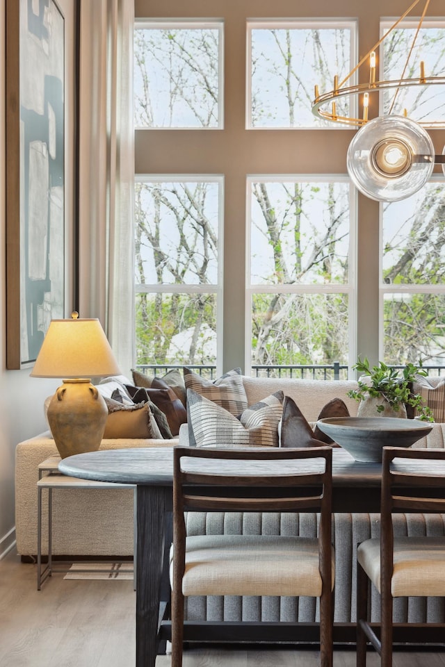 sunroom featuring a wealth of natural light