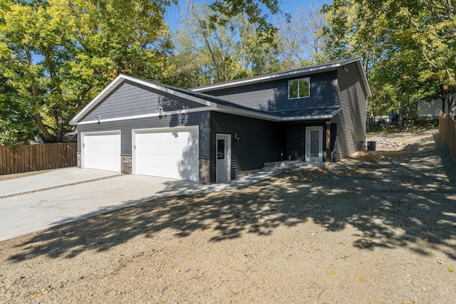 front of property featuring a garage